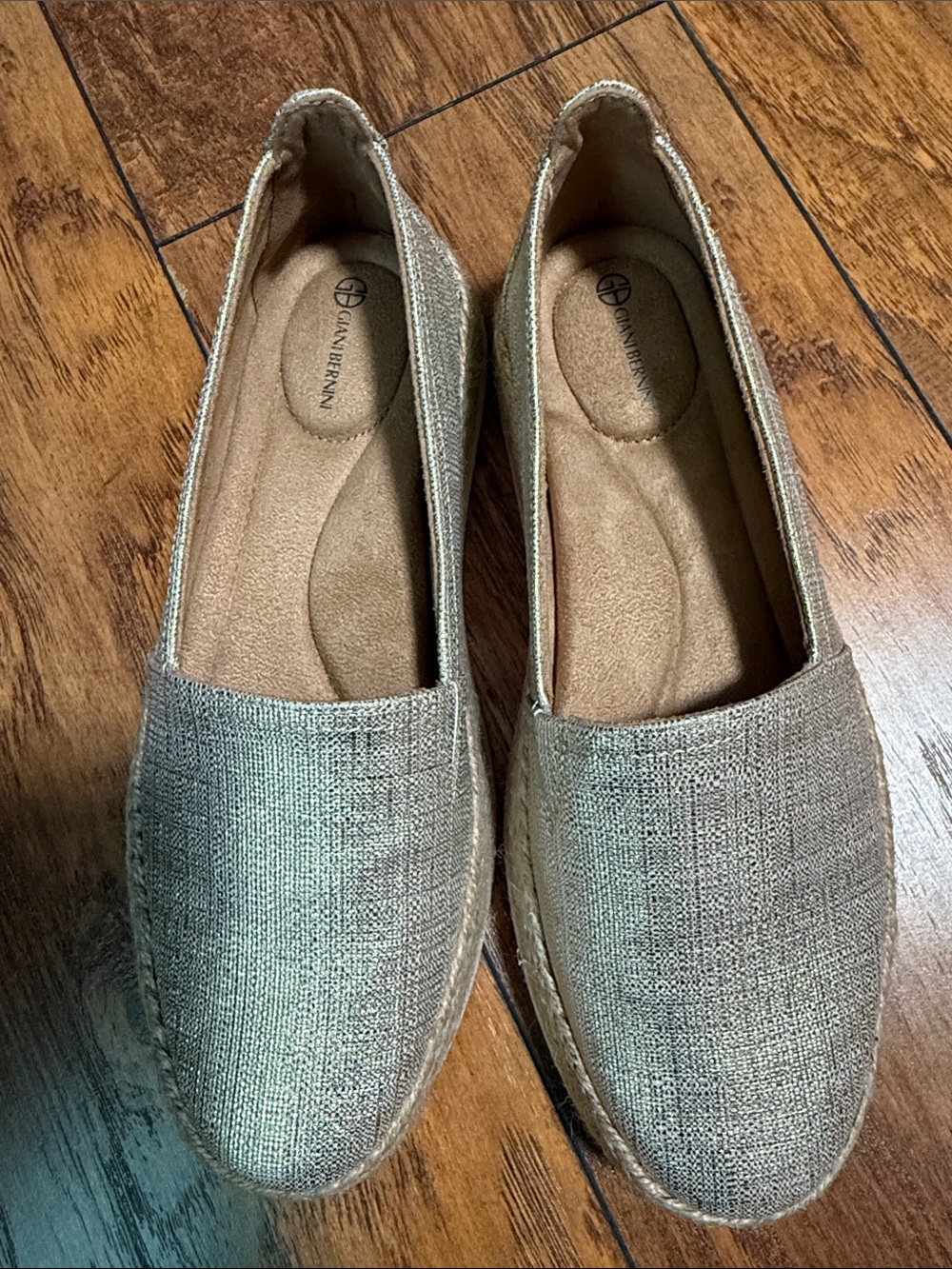 Giani Bernini Metallic gold Espadrille Slip-Ons